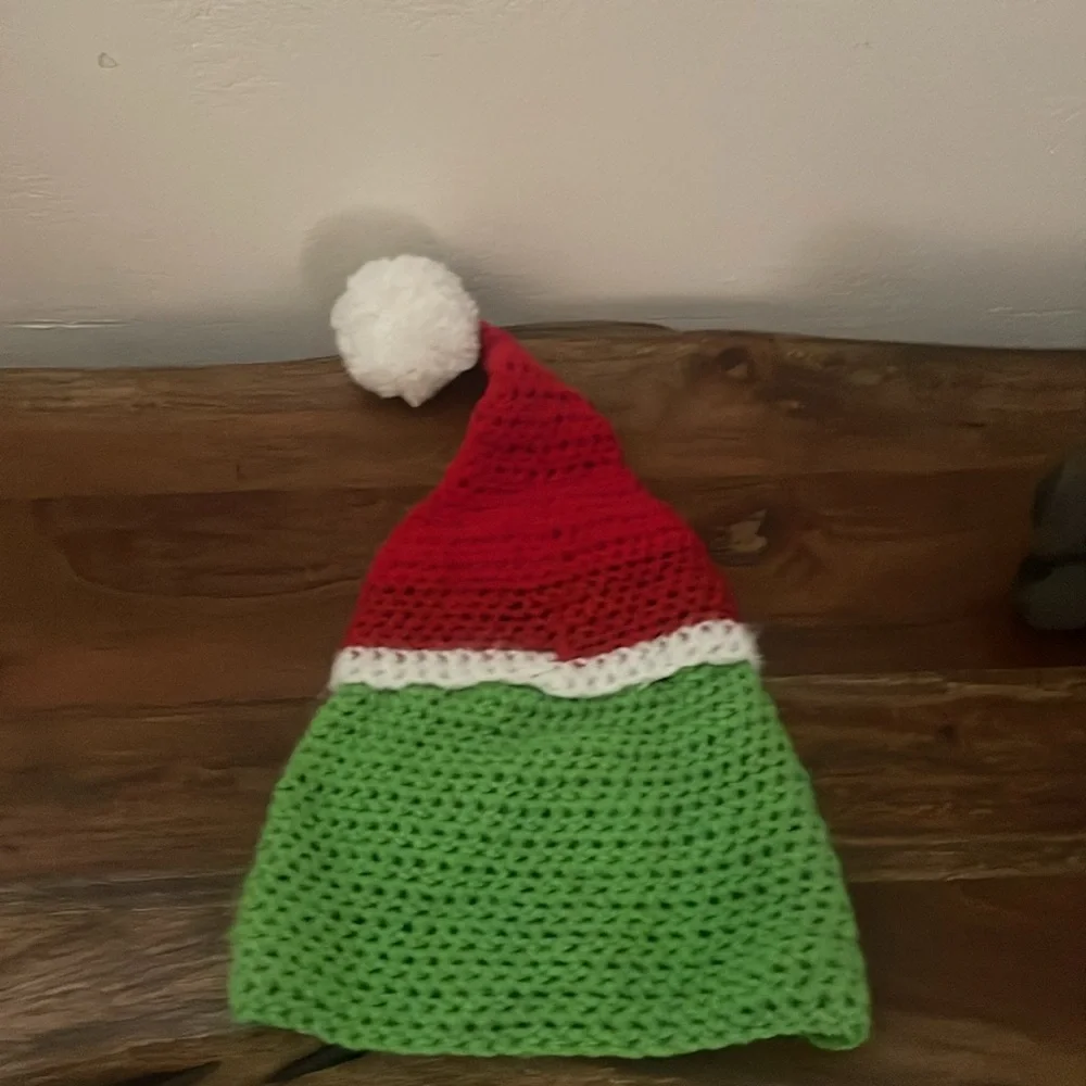 Handmade Crochet Grinch Christmas Hat | Kids Holiday Beanie | One of a Kind